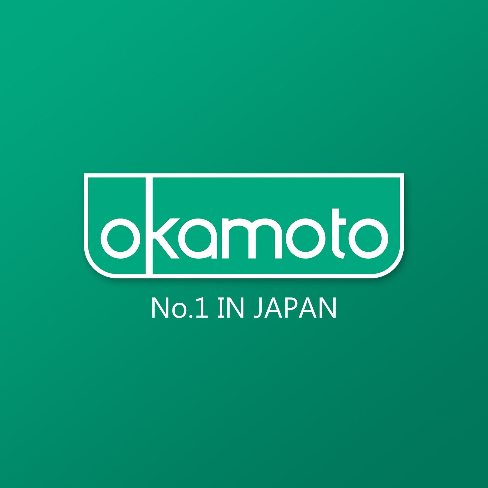 Okamoto logo on a green background with 'No.1 IN JAPAN' text
