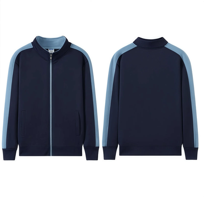 Autumn and Winter Casual Fleece Zipper Cardigan Stand-Up Collar Sweatshirt Custom-Made Work Clothes with Printed Logo