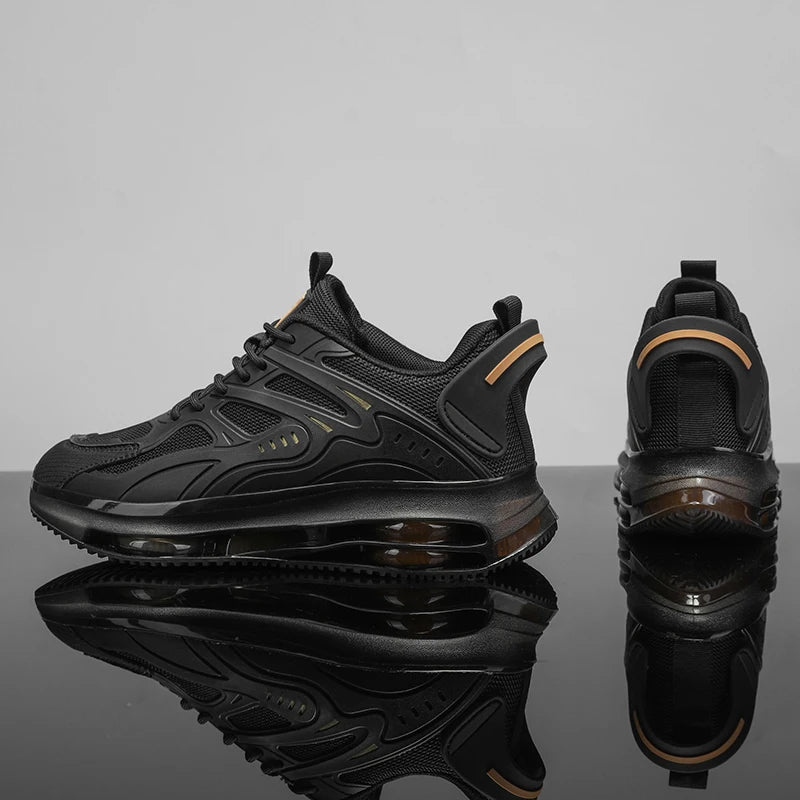 Men's plus-size mesh casual sports shoes summer breathable soft-sole outdoor absorb shock running shoes student light sneakers