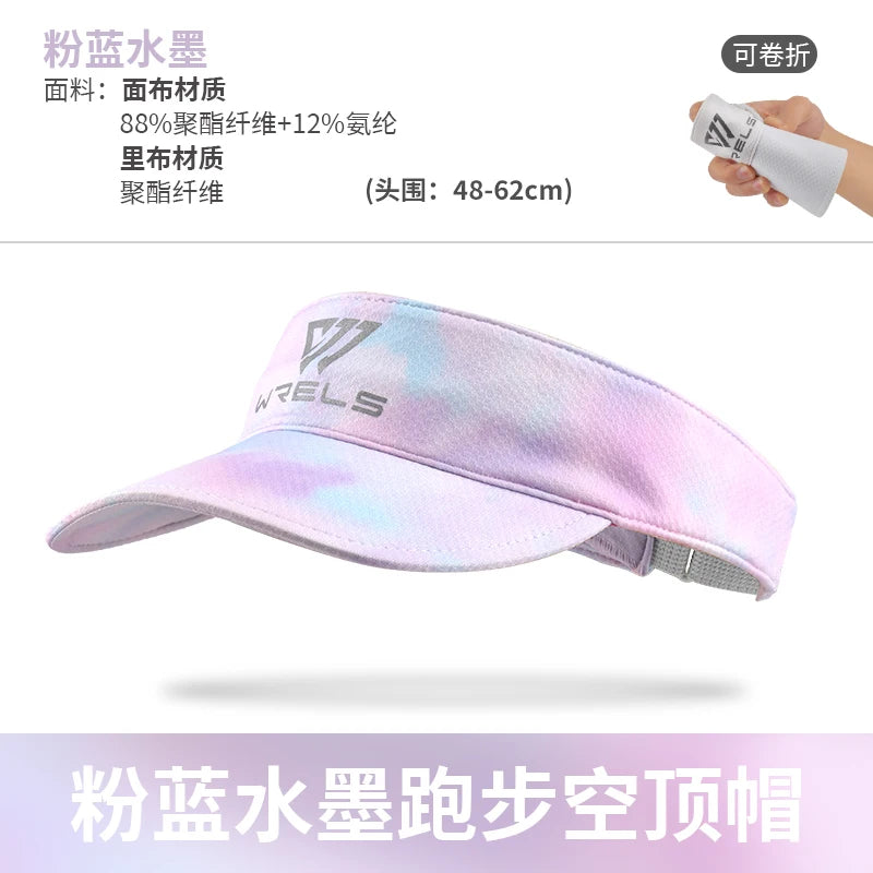 WRLES Cooling Stretchy Visor Hats UV Protection Top Empty Sports Tennis Golf Running Suing Sunscreen Baseball Cap Sun Visor Hat
