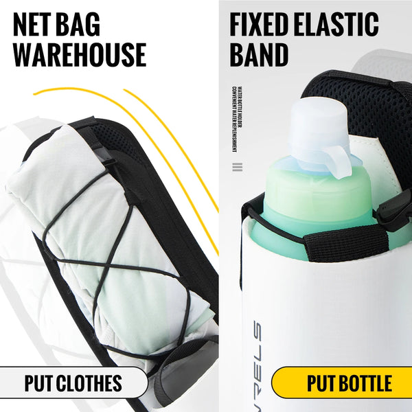 WRELS Running Bag Waist Bag Men Belt Bag Marathon Trail Waist Pack For Phone Water Bottle Sports Fanny Pack Fitness Dual Pocket