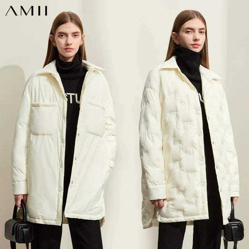 អាវ AMII Minimalist ប្រភេទអាវរោមសត្វសម្រាប់ស្ត្រីឆ្នាំ ២០២៦ អាវក្រៅរដូវរងាស្រាលក្តៅថ្មីសម្រាប់ស្ត្រី 12324058