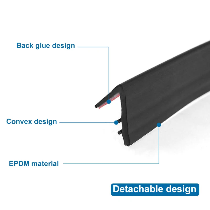 SEAMETAL Car Window Seal Strip Auto Rubber Side Window Filler V Shape Sealing Strips Noise Insulation for Car Window Lift 1/2/4m