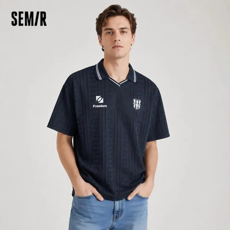 Semir Men Polo Shirt Color Block Lapel Knit Casual Sporty Vitality Jersey Style 2026 Summer Fashion Top