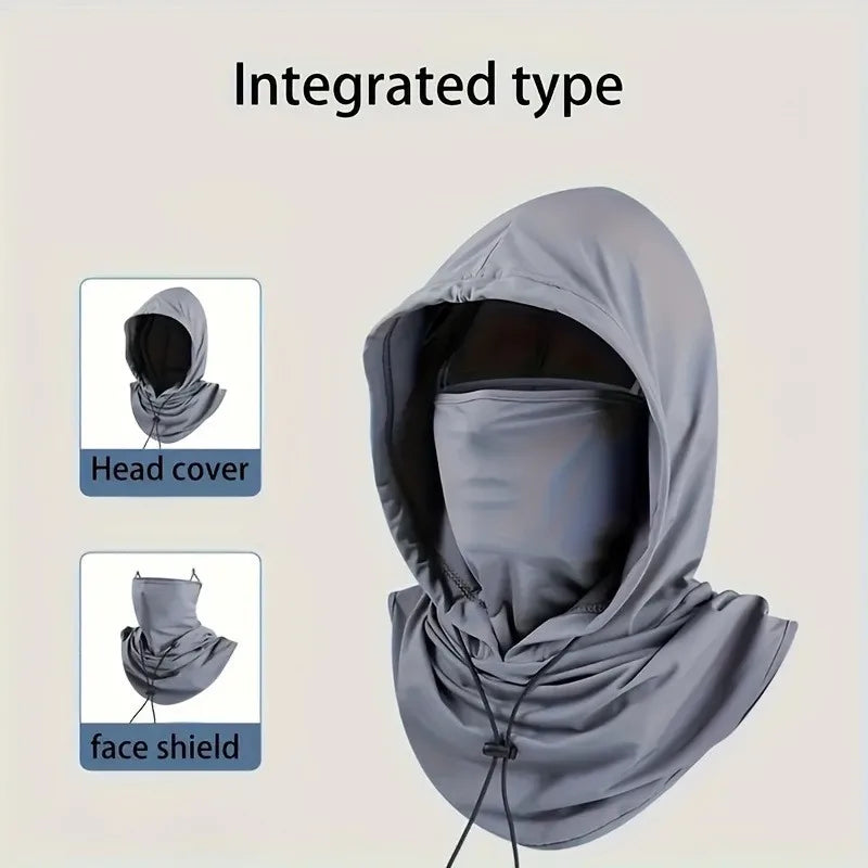 1pc Unisex Sunshade hat,4 Seasons Available Summer with Cool Head Scarf, Mask Face Neck Full Hood Hat Outdoor Leisure Hat.