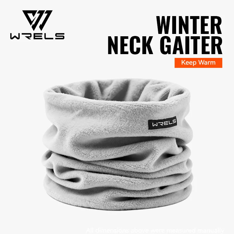 WRELS Winter Neck Gaiter Warmer Fleece Thick Windproof Face Cover Fleece Face Mask Scarf Running Skiing for Cold Weather Sports