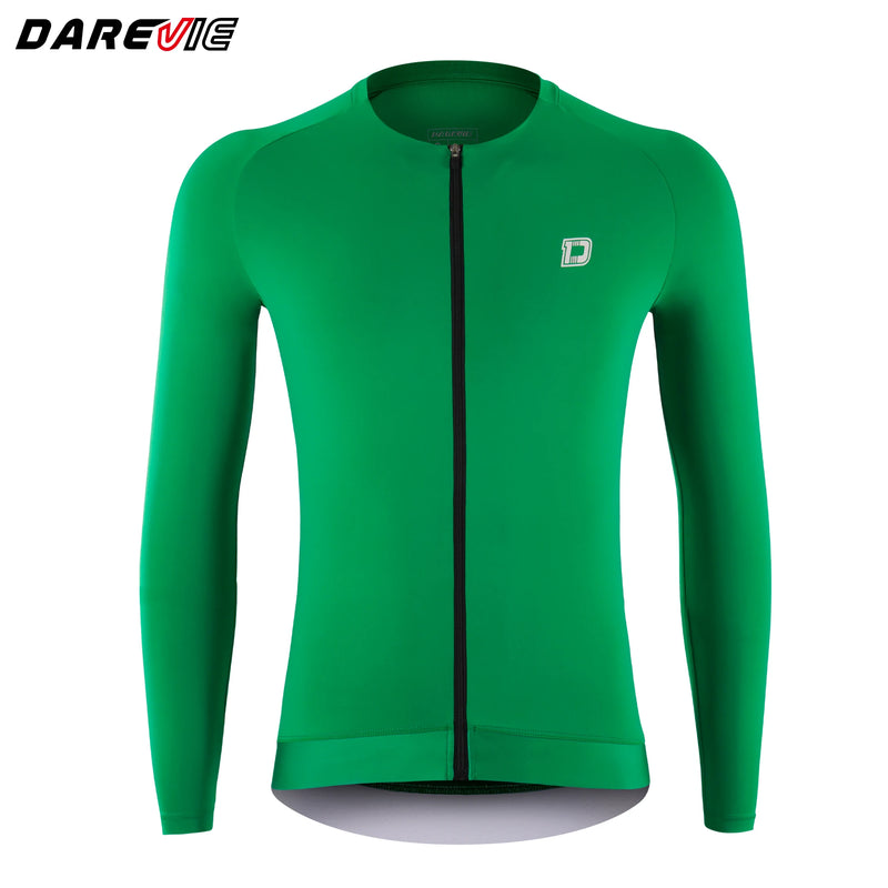 អាវយឺតជិះកង់ DAREVIE សម្រាប់បុរស បច្ចេកវិទ្យាត្រជាក់ កម្រិត Pro សម្លៀកបំពាក់ជិះកង់ដៃវែង ប្រឆាំងនឹងកាំរស្មីយូវី អាវជិះកង់បុរសស្ងួតរហ័ស