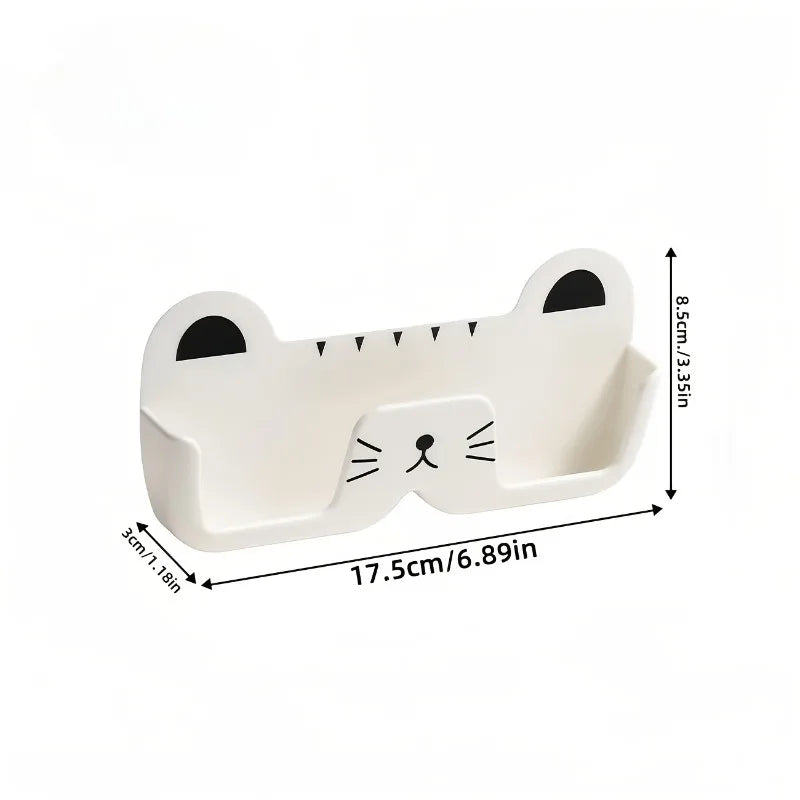 1pc Wall-mounted Glasses Storage Box Shelves,Suitable for Bedside, Bathroom, Living Room,and Cabinet Use,Shelves.