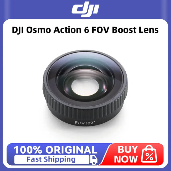 DJI Osmo Action 6 FOV Boost Lens expanding the camera's field of view to 182° when attached Original Accessories in Stock