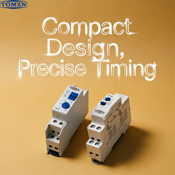DIN Rail Staircase Light Time Switch–Delay-On/Off Timer Relay 0.5–20 Min Momentary Switch for Street Lamp Circuit Breaker Contro