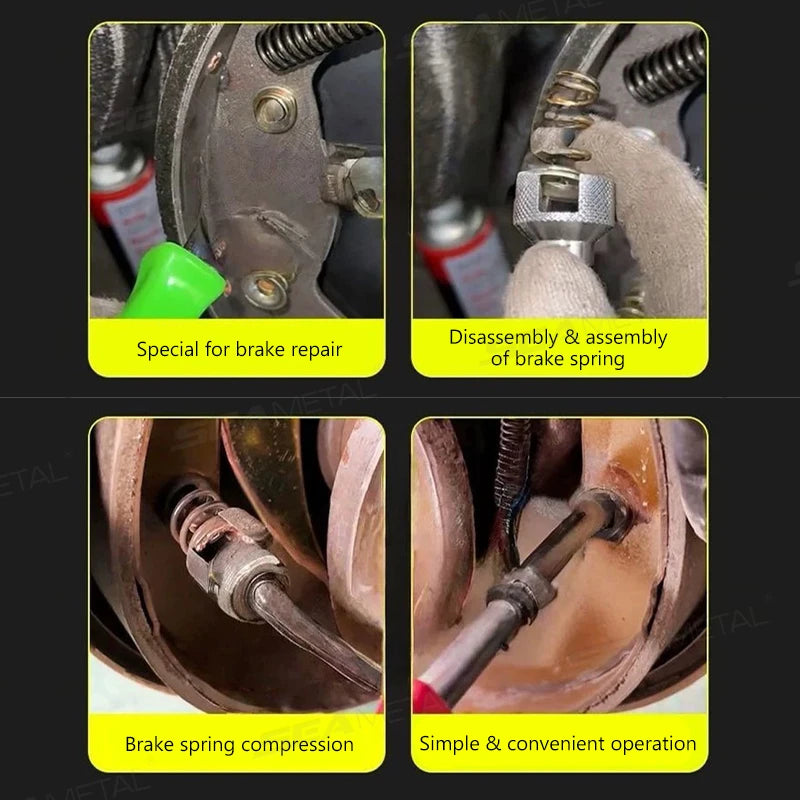 SEAMETAL 5.7 Inch Car Drum Brake Repair Install Tools Hold Down Washer Spring Adjustment Tool Brake Spring Washer Worker