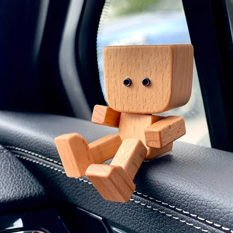 1pc Shaking Wooden for Man,12 Vivid Expression Accessories/Desktop, Bookshelf, Car Decorations,As a holiday gift.desk decoration