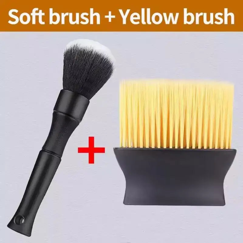 SEAMETAL Car Air Conditioner Outlet Dust Removal Brush Soft Bristles Car Wash Brushes Dust Remover for Car Cleaning Accessories