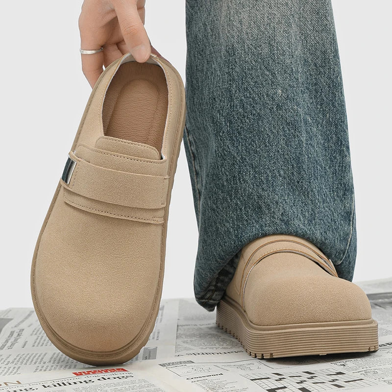Men's casual Mule slippers summer breathable lightweight soft sole outdoor walking shoes slip on slides comfort fashion slippers