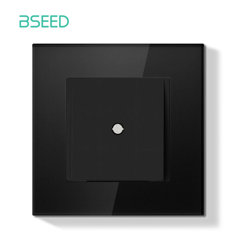 Bseed E Series Outlet Cover with Hole for Cable Exit Pre-Drilled Blank Wall Plate Replacement Faceplate for Switch and Socket