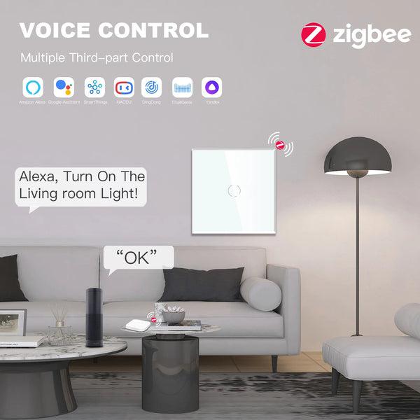 BSEED កុងតាក់ភ្លើងឆ្លាតវៃ Zigbee 1/2/3Gang ដែលអាចបញ្ជាបាន 2 ផ្លូវ ឆបគ្នាជាមួយ Alexa/Google Home ដោយមិនចាំបាច់ប្រើខ្សែអព្យាក្រឹត