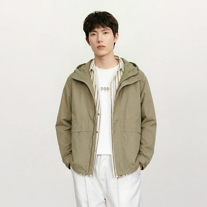 Semir Retro Jacket Men 2026 Spring Denim Light Vintage Loose Hooded Casual Comfortable Fashion Stylish Top