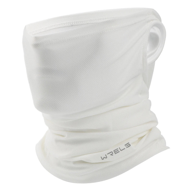 WRELS Ice Silk Sunscreen Mask Outdoor Cycling Face Cover Solid Color Neck Wrap UV Protection Ear Bandana Scarf Protection
