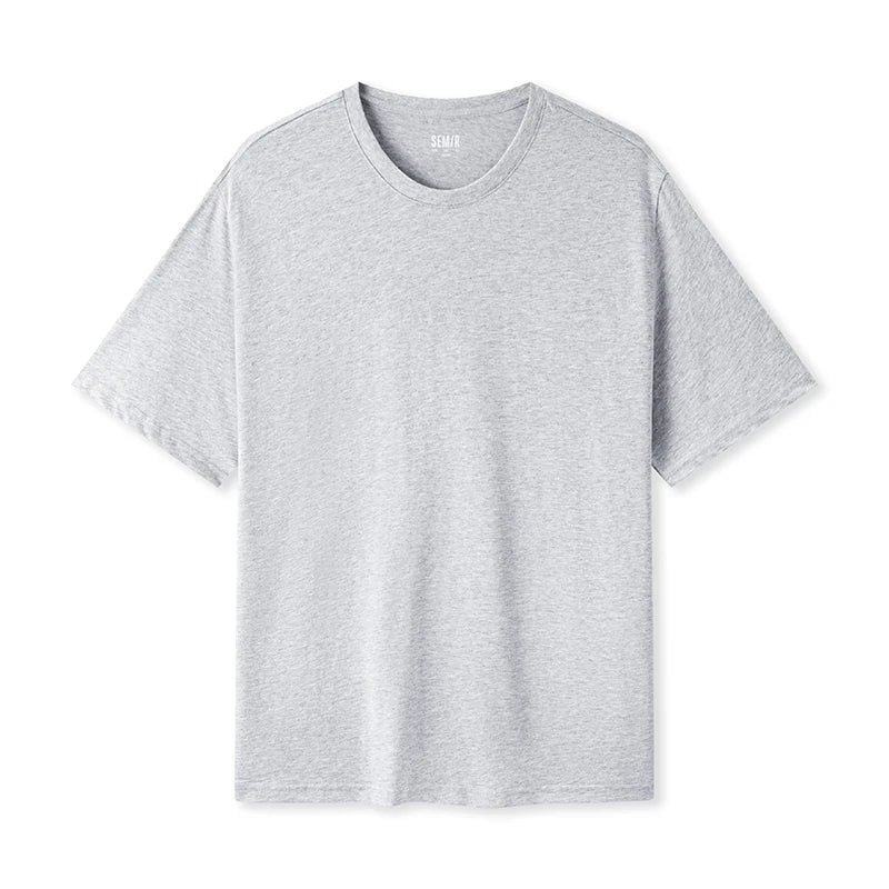 Semir Minimalist Tshirt Unisex Summer Solid Color Slim Fit Daily Commute Versatile Top Comfortable Basic Wear