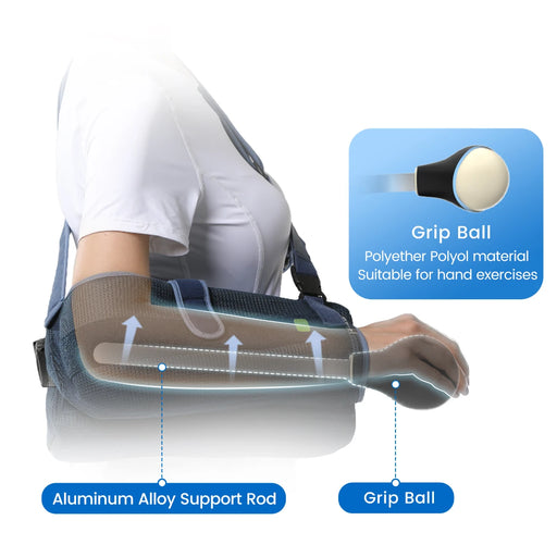 VELPEAU Shoulder Abduction Sling Support With Pillow for Shoulder Injury and Recovery, Medical Orthosis Immobilizer Universal