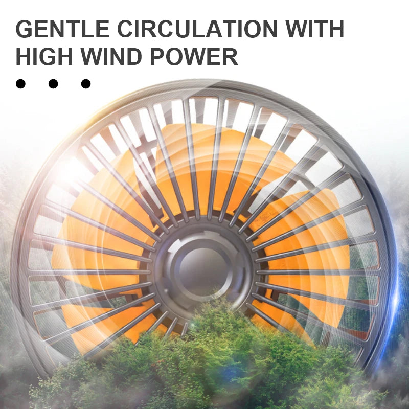 SEAMETAL Car Fan 360° Adjustable 3 Head Air Fan Automotive Electric Fan USB/12V/24V 2 Speeds Car Silent Fan for Car Home Office