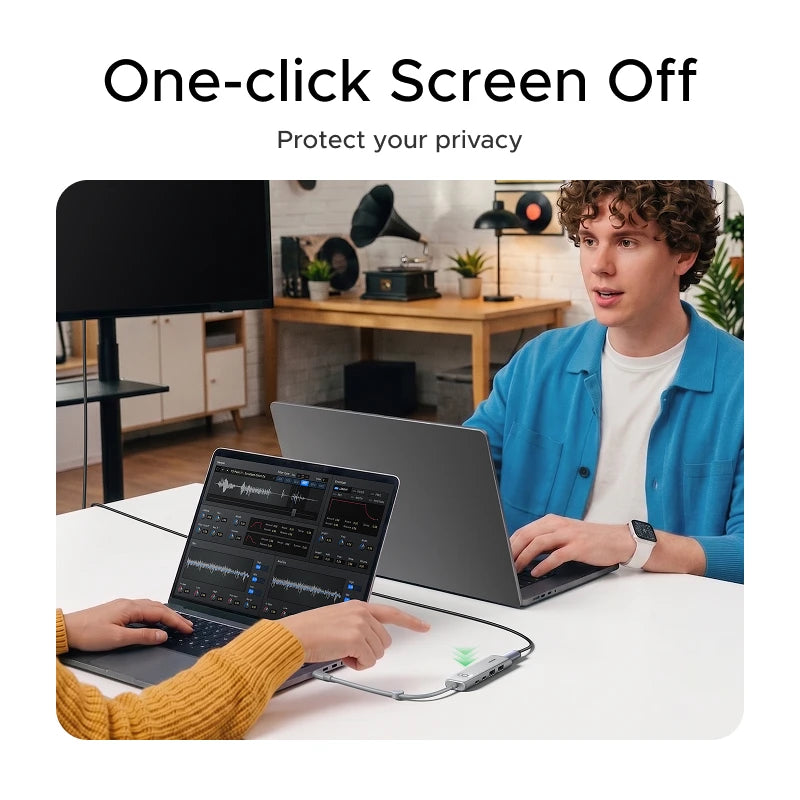 [Screen-Lock Button] UGREEN USB C HUB Type-C to 4K60Hz HDMI USB-C3.2 10Gbps PD100W Charging for Laptop MacBook Pro Air HP Dell