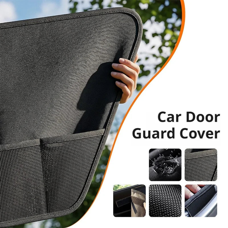 SEAMETAL Pet Car Door Guard Waterproof Scratch Protection Mat Mesh Organizer Interior Panel Cover