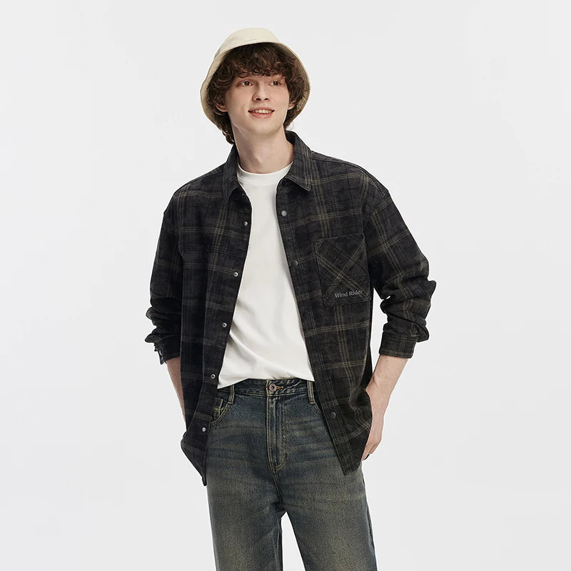 Semir Men Shirt Denim Long Sleeve Classic Loose Lapel Retro Casual Style 2026 Autumn Soft Streetwear Everyday Top Daily