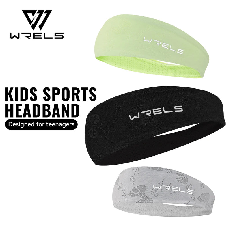 WRELS Kids Headband Children Sweatband Non Slip Breathable Soft Elastic Hair Band Boys Girls Soccer Basketball Athletic Sport Wr