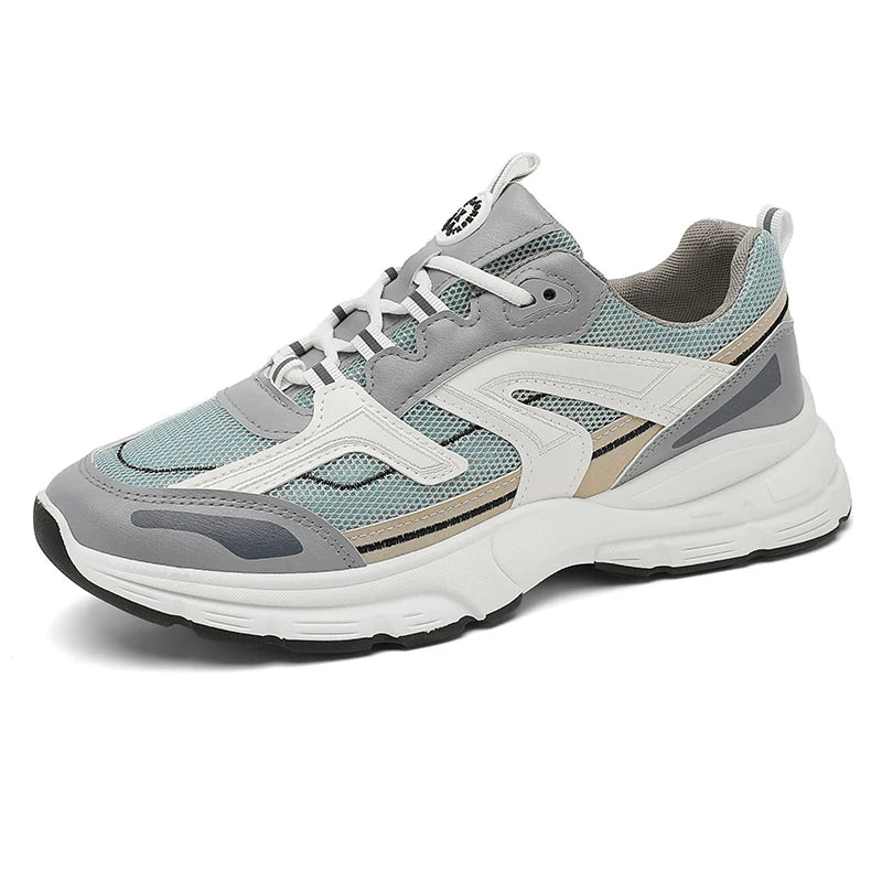 Men's casual running shoes breathable mesh soft sole sports shoes four season student comfort outdoor sports shoes male sneakers