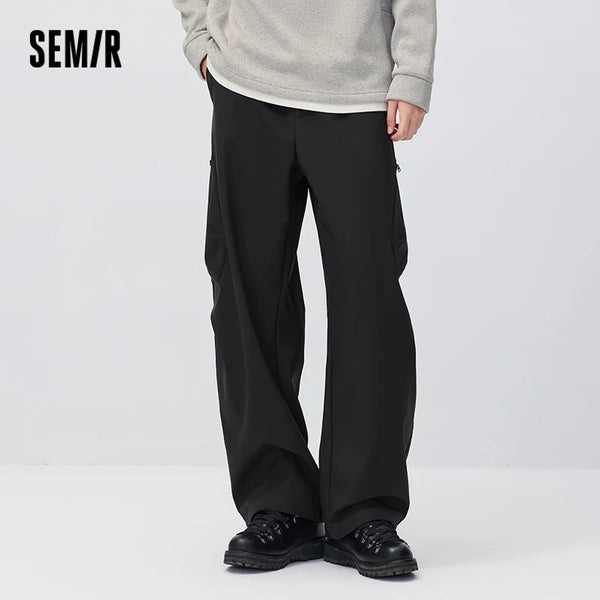 ខោបុរស Semir ខោធម្មតា ធន់នឹងកម្ដៅ រលុង សមល្មម សម្លៀកបំពាក់ធ្វើការ រដូវរងាថ្មី ឆ្នាំ២០២៦ សម្លៀកបំពាក់ប្រចាំថ្ងៃ រចនាប័ទ្មទីក្រុង ធម្មតា