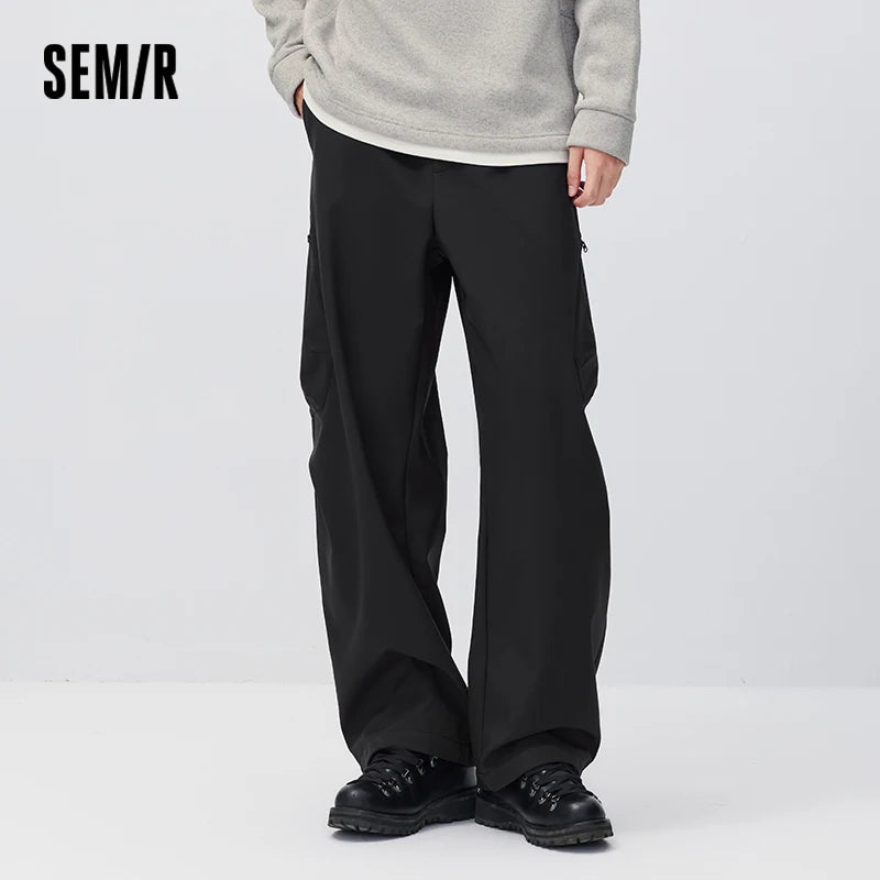 ខោបុរស Semir ខោធម្មតា ធន់នឹងកម្ដៅ រលុង សមល្មម សម្លៀកបំពាក់ធ្វើការ រដូវរងាថ្មី ឆ្នាំ២០២៦ សម្លៀកបំពាក់ប្រចាំថ្ងៃ រចនាប័ទ្មទីក្រុង ធម្មតា