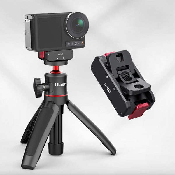 មូលដ្ឋាន បត់ បាន Ulanzi OA-11 Dual Interface សម្រាប់ DJI Osmo Action 3 ដែលអាចបត់បាន OA-13 មូលដ្ឋានផ្គត់ផ្គង់ថាមពលម៉ាញេទិកសម្រាប់ DJI Action 2