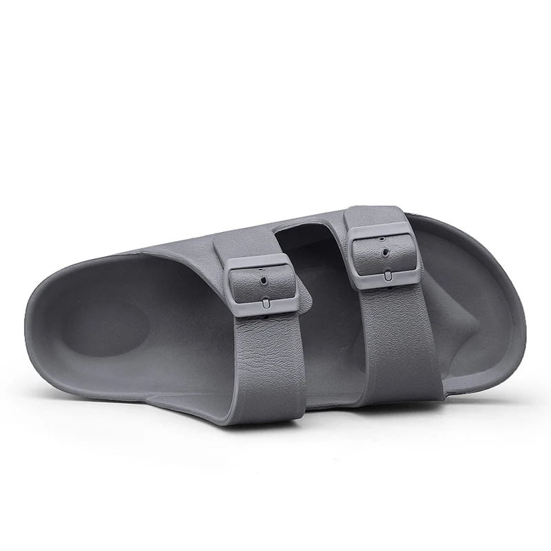 Summer Adjustable Soft Slides Slippers For Men Flat EVA Slippers Lightweight Anti Slip Slippers Size 34-47 48 49  Dropshipping