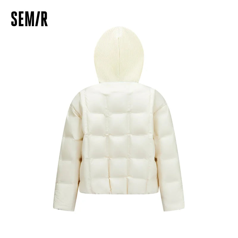 Semir Women Down Jacket 90 Percent Down Fill Layered Look Loose Fit Everyday Style 2026 Winter Cold Weather Outdoor Layer