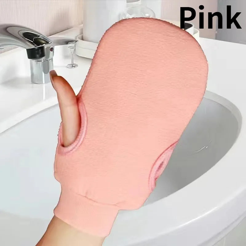 1PC Exfoliating Bath Gloves, Double-Sided Massage Scrub Gloves, Bath Additions, Bath products, four colors to choose from