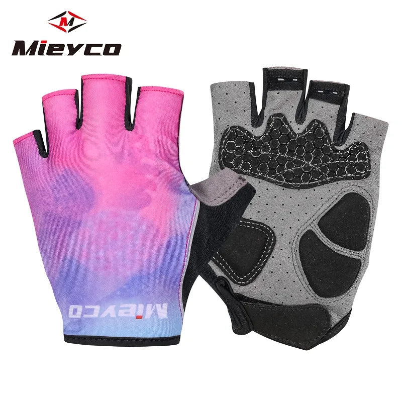 Fingerless Cycling Gloves for Men Women MTB Road Bike Gym Motorcycle Camping Breathable Padded Riding Sports Gloves