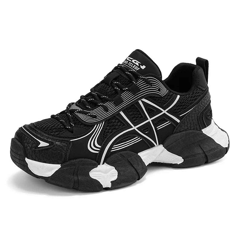 Chunky sneakers Men's breathable casual shoes four seasons new light fashion soft-sole comfort outdoor speed sports running shoe