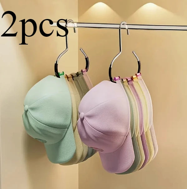 1/2/3pcs Simple Hat Storage Hooks, Metal Material for Scarf Organization, Belt Organization, Bra Organizer clothes rack，hat rack