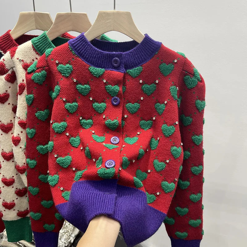 Spring Autum New Women's Clothing Small Fragrant Wind Knitted Cardigan Sweater Jacket Female Short Top Cardigan Feminino Coat