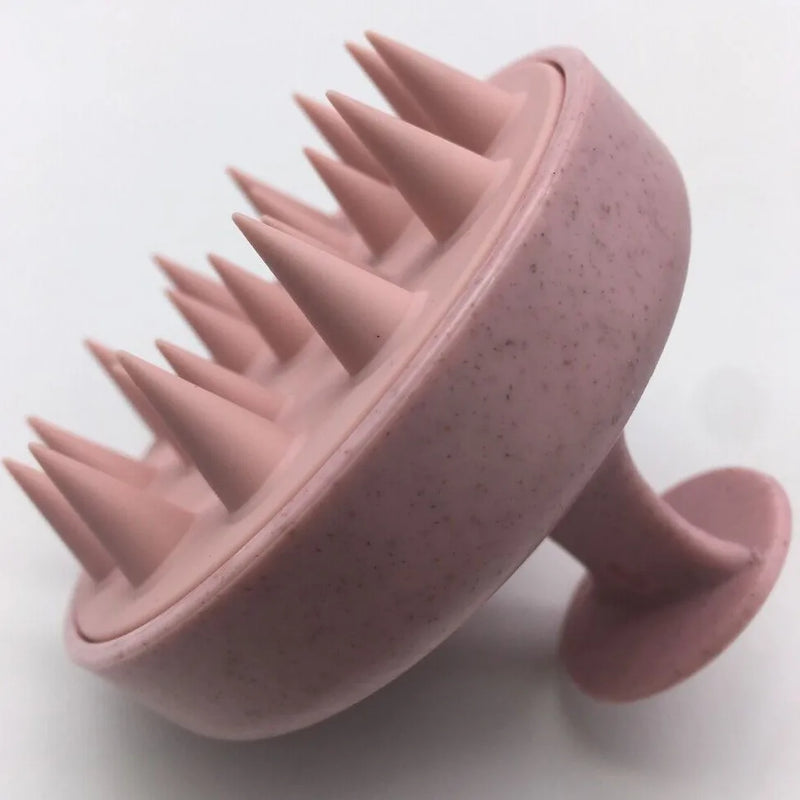 Multicolored Soft Wheat Straw Scalp Massage Brush - Perfect for Hair Cleansing, Exfoliation & Head Scrubbing，Scalp massage brush