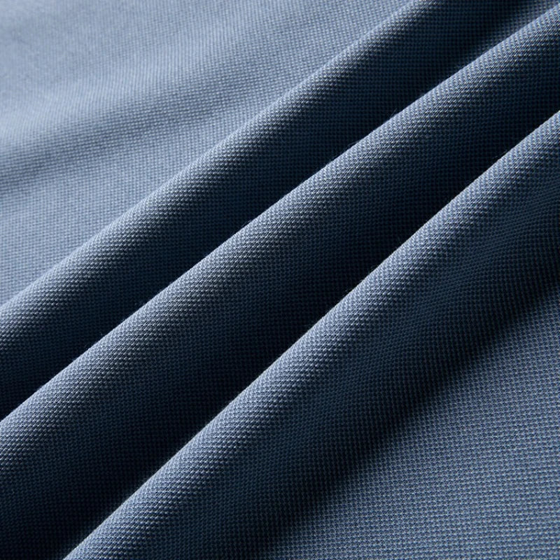 Premium Silk & Wool Blend Polo Shirt - Soft Winter Fleece Lining Luxury Business Casual Wear