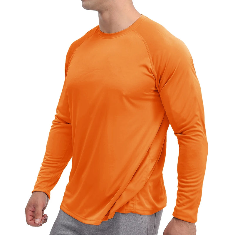 TACVASEN Sun Protection T-shirts Summer UPF 50+ Mens Long Sleeve Quick Dry Athlectic Sports Hiking Performance T-shirts Tee Tops