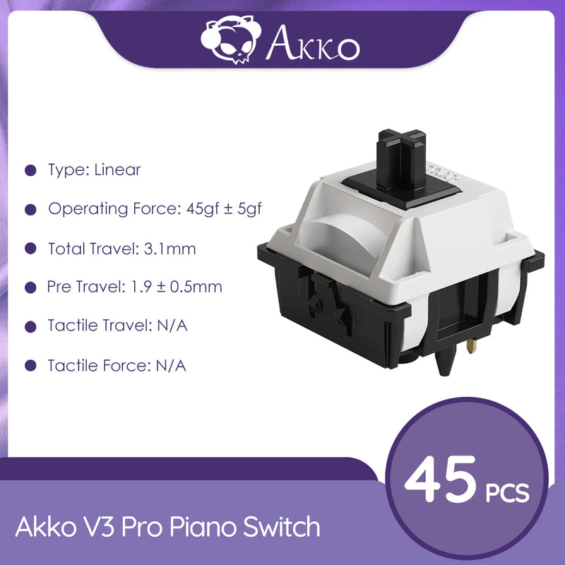 Akko V3 Pro Switches Tactile / Linear Switch for Mechanical Keyboard 45Pcs Pack Replaceable Outemu Gateron Cherry MX Keyswitch