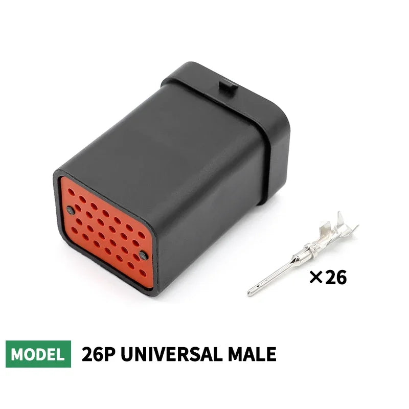 ឧបករណ៍ភ្ជាប់ ECU រថយន្ត TE AMP ប្រភេទ 5PCS 26/34Pin រន្ធដោតការពារទឹក ឆបគ្នាជាមួយ 3-1437290-1 / 6437288-2 / 9-6437287-8