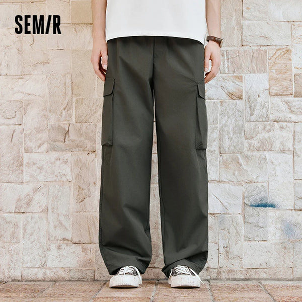 ខោបុរស Semir សម្រាប់ពាក់ក្រៅផ្ទះ ធំទូលាយ ត្រង់ រចនាប័ទ្មភ្នំបែប Retro រចនាប័ទ្មធម្មតា ខោធ្វើការ ខោរដូវស្លឹកឈើជ្រុះ ឆ្នាំ២០២៦