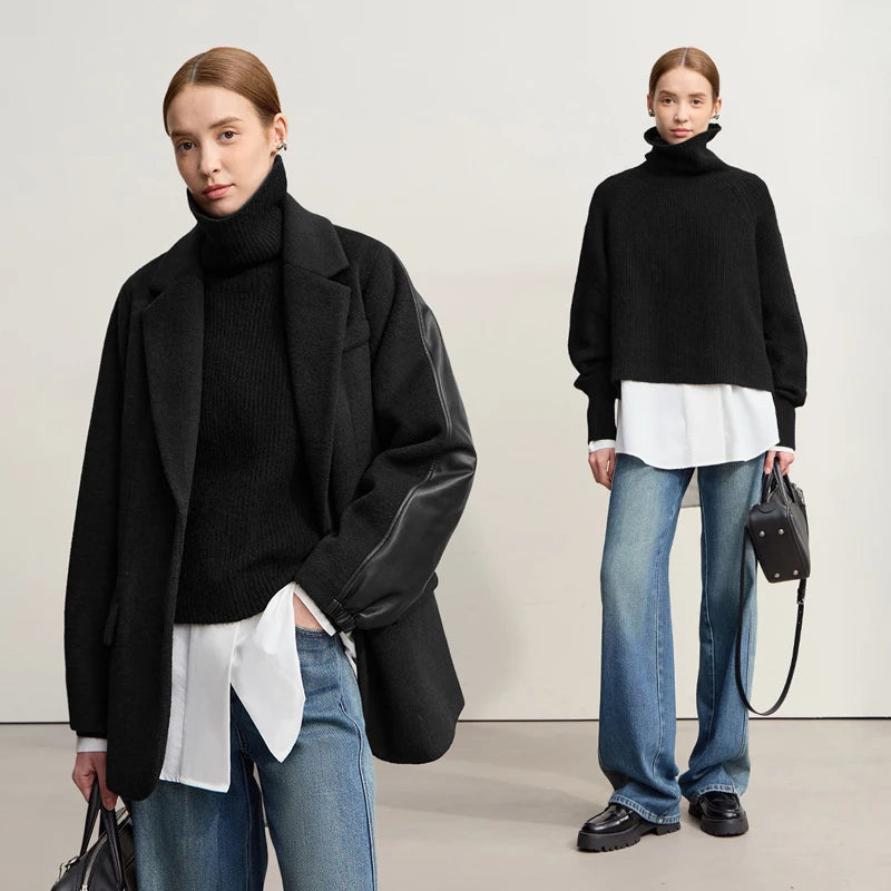 អាវយឺត Amii Turtleneck សម្រាប់ស្ត្រី អាវដៃវែងរលុង ក្តៅ ងាយស្រួលប្រើ ឆ្នាំ២០២៦ រដូវរងា អាវយឺតខ្លីថ្មីសម្រាប់ស្ត្រី 12554056