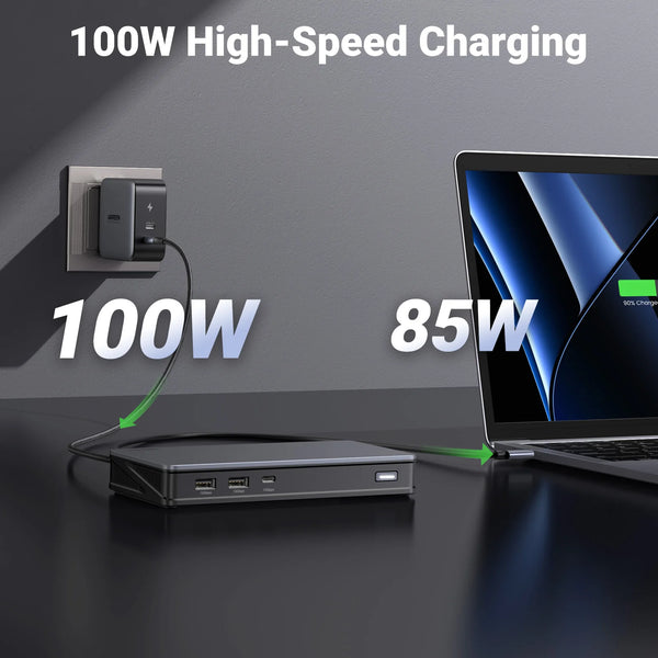 UGREEN DisplayLink Docking Station 2xDP 2xHDMI Dual 4K@60Hz for macOS Extend Screen AAB ABC Mode Windows 10Gbps PD100W RJ45 HUB