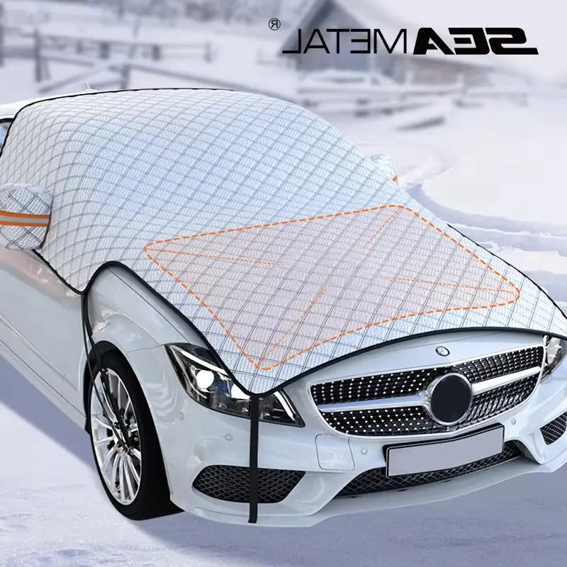 SEAMETAL Extra Large Car Windshield Snow Sun Shade Waterproof Automobile Sunshade Cover UV Protector Car Front Windscreen Covers
