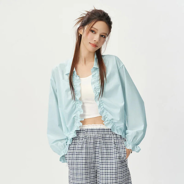 អាវ Semir សម្រាប់នារី ការពារកាំរស្មីយូវី ដៃអាវរាងចង្កៀង អាវធំ រដូវក្តៅ ឆ្នាំ២០២៦